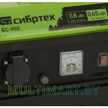 Бензиновый генератор СибрТех БС-950 картинка 9